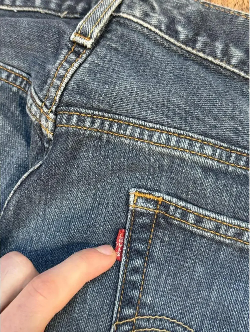 Vintage Levis 527 Baggy Low Rise Boot Cut Flare Distressed Jeans Size 34x30